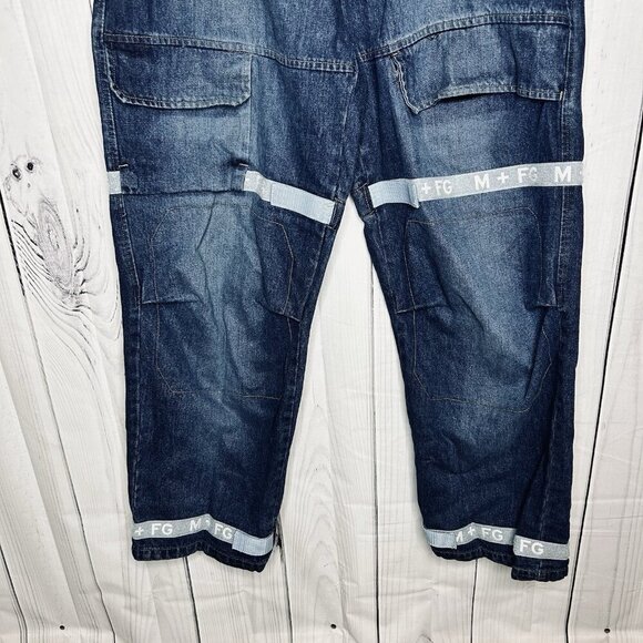 Vtg Marithe Francois Girbaud Denim Jeans Sz 42x35 Y2K Baggy Blue Shuttle Tape - Picture 4 of 16